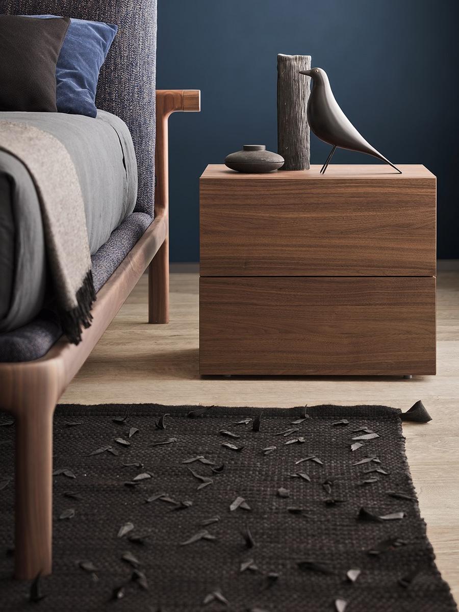 PEOPLE Rectangular wooden bedside table