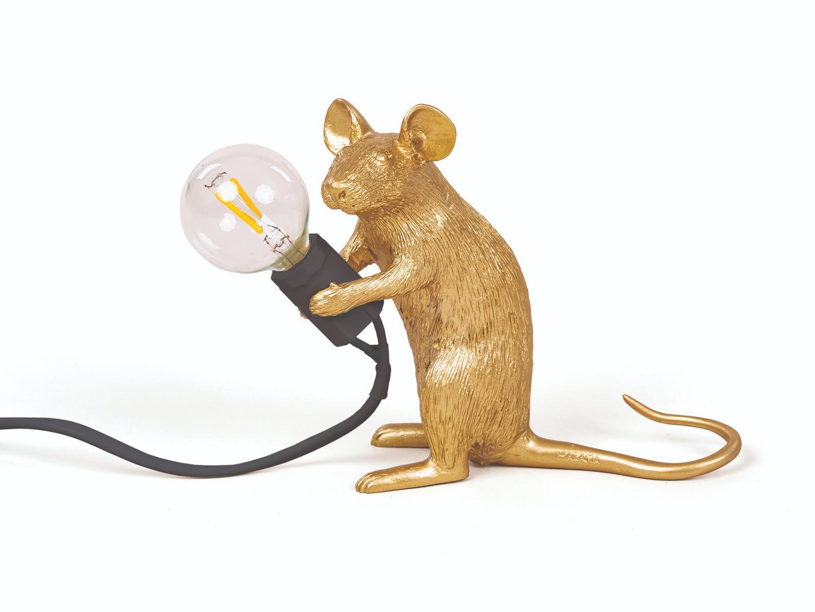 MOUSE LAMP GOLD - MAC LED resin table lamp