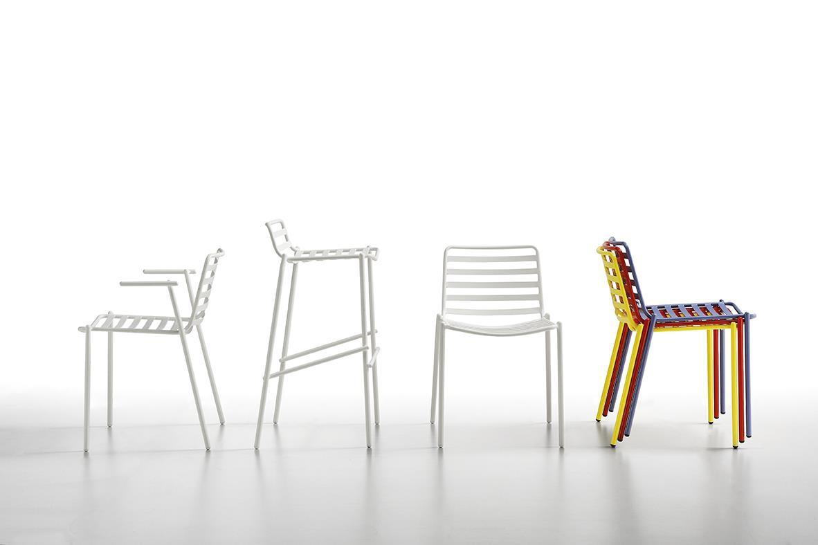 TRAMPOLIERE S OUT Steel garden chair