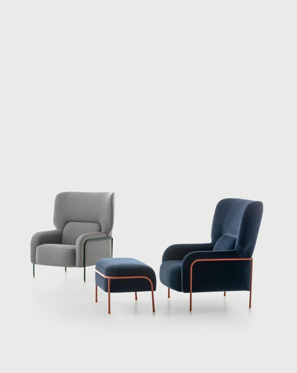 PLATEA Bergere armchair with armrests