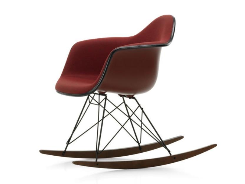 RAR Rocking upholstered fabric chair with armrests