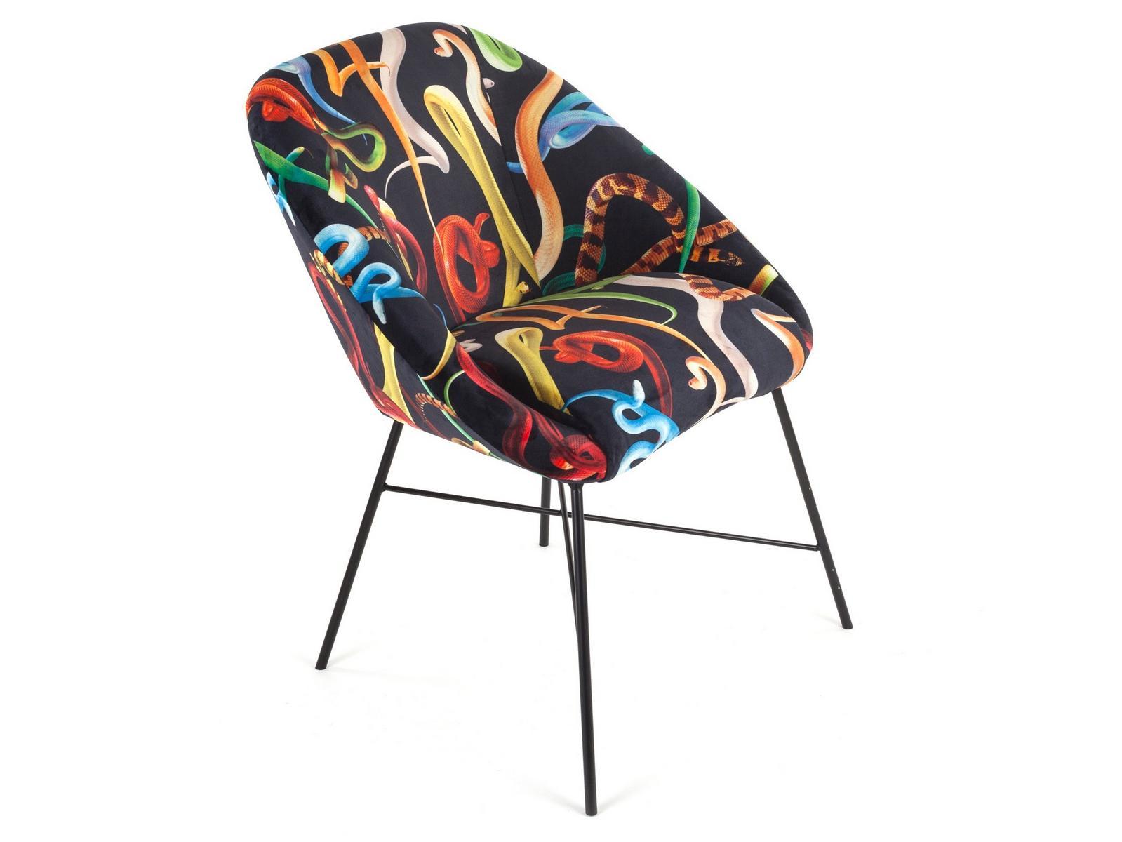 SNAKES Upholstered fabric chair
