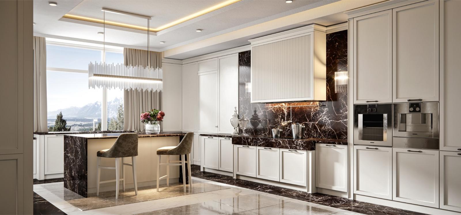 Wood kitchen with handles FM bottega d'Arte Richmond