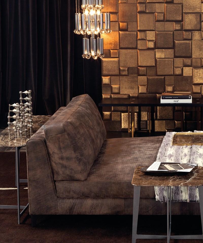 BEN Upholstered leather day bed