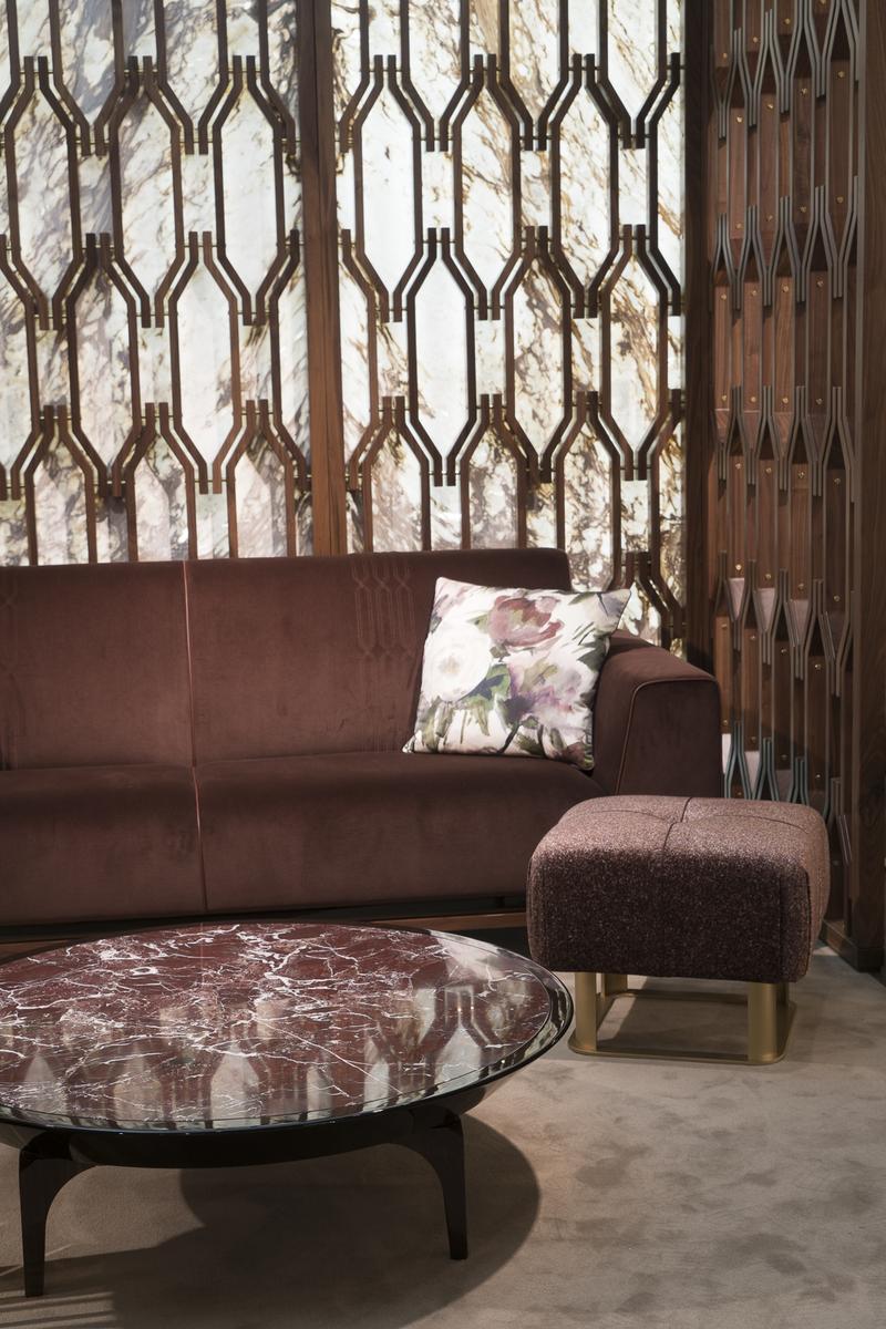 BELLE Square velvet pouf