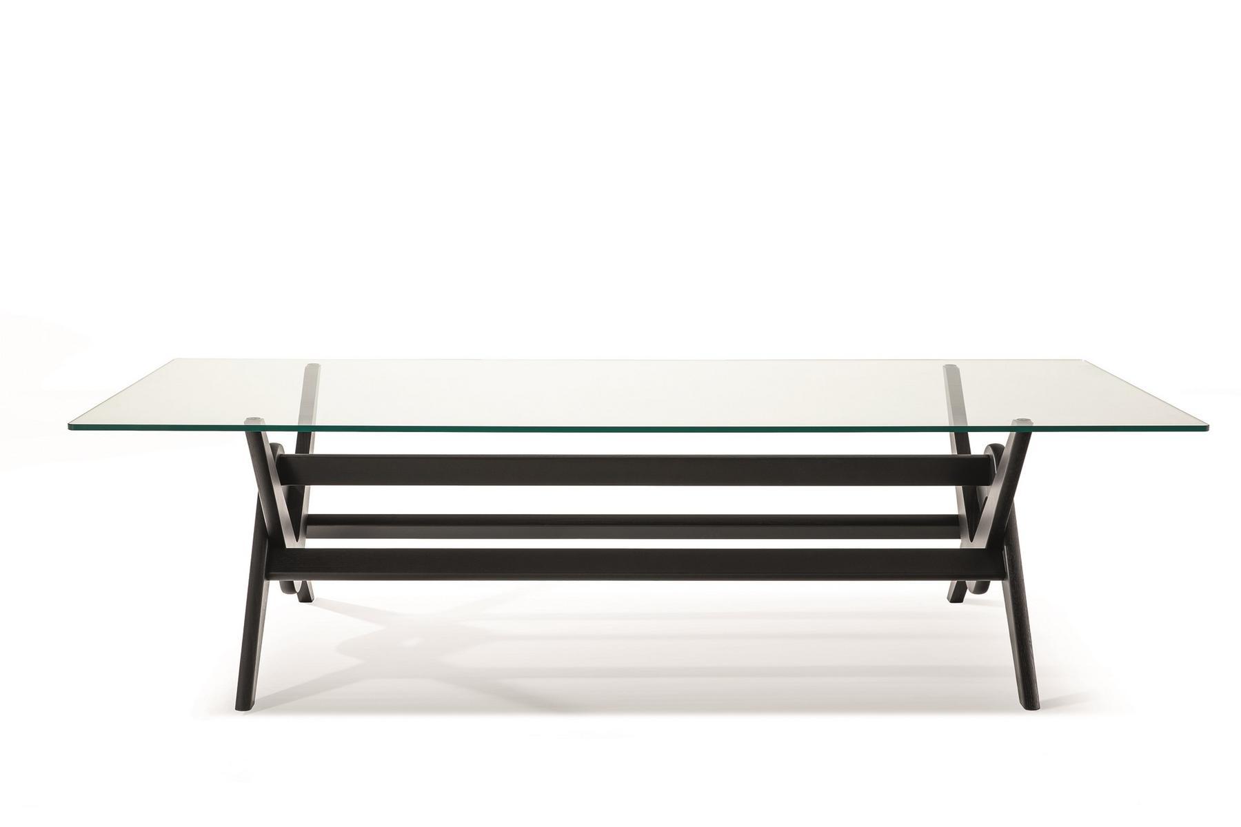 056 CAPITOL COMPLEX TABLE Wood and glass table
