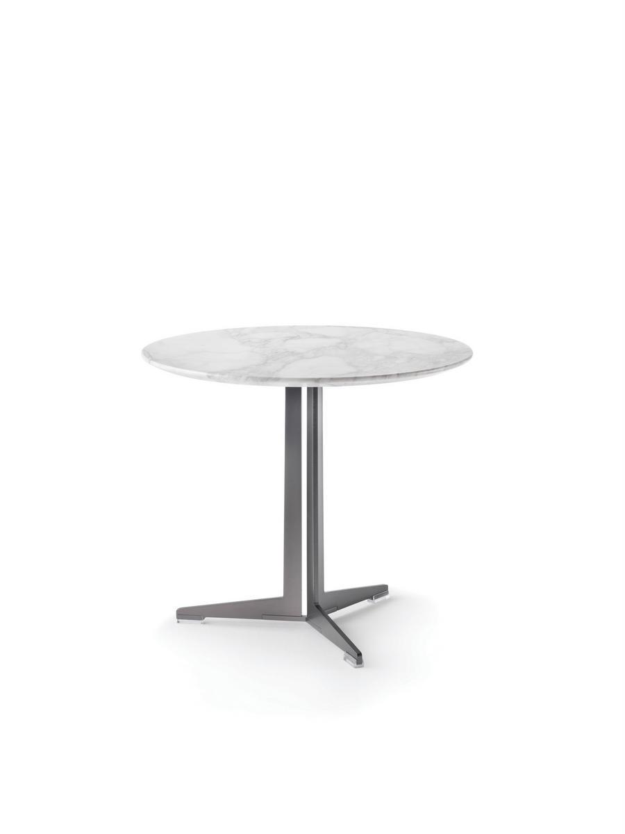 FLY Round marble coffee table with 3-star base