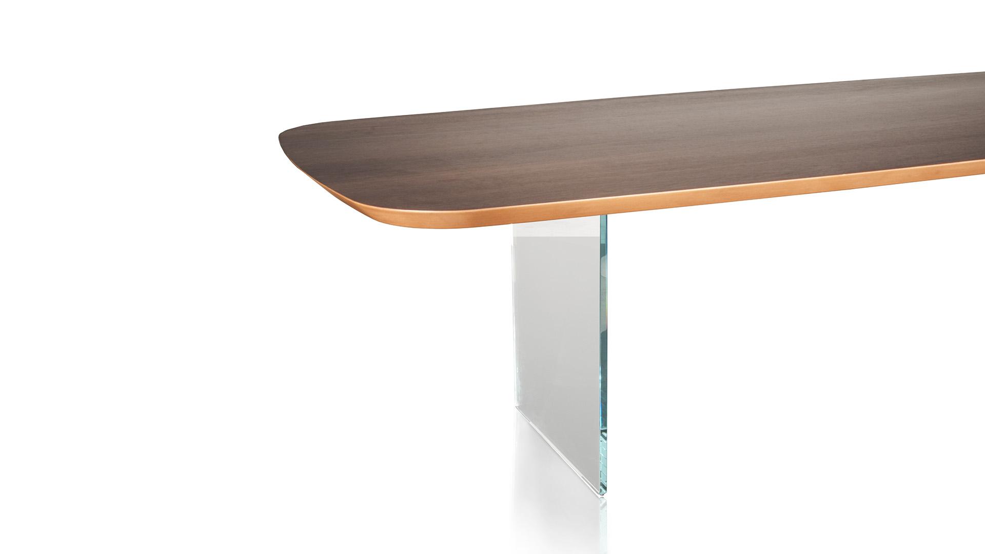 MONOLITE Rectangular Marble glass dining table