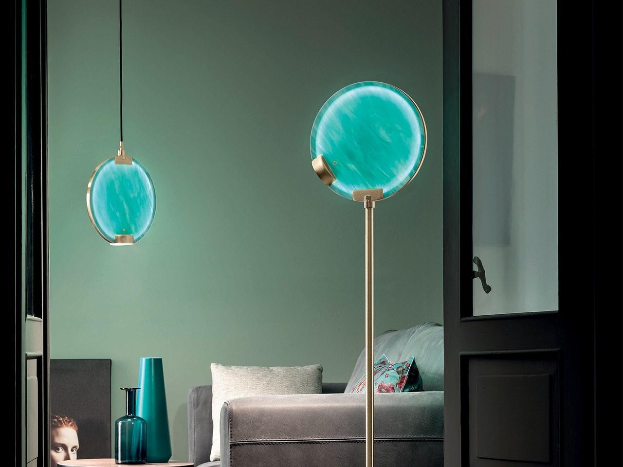 HORO STL LED glass floor lamp with dimmer