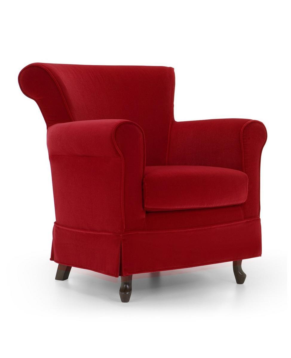 70 Upholstered fabric armchair with armrests