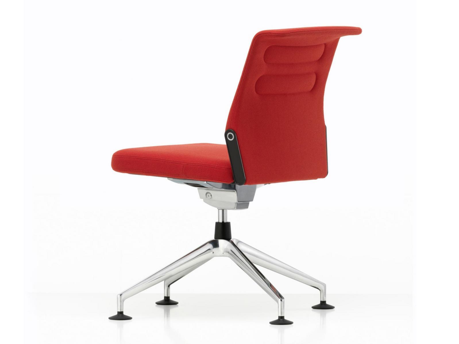 AC 5 MEET Swivel upholstered fabric office chair with 4-Spoke base