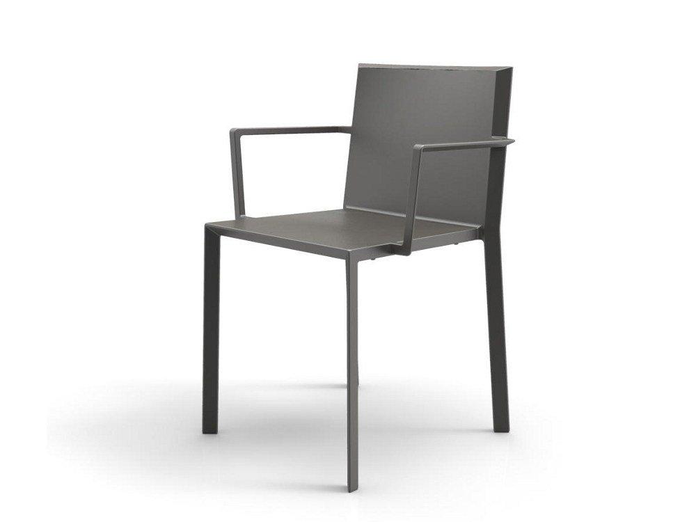 QUARTZ Polyamide garden chair with armrests