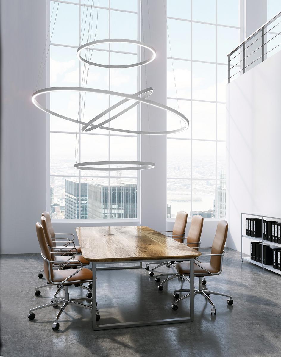BROOKLYN ROUND LED extruded aluminium pendant lamp