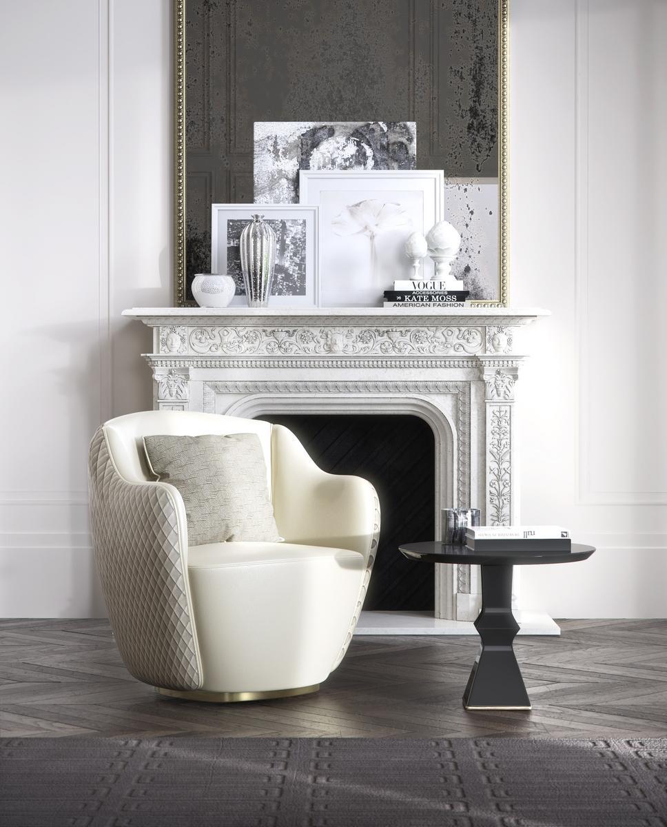 ALMA Round wooden coffee table