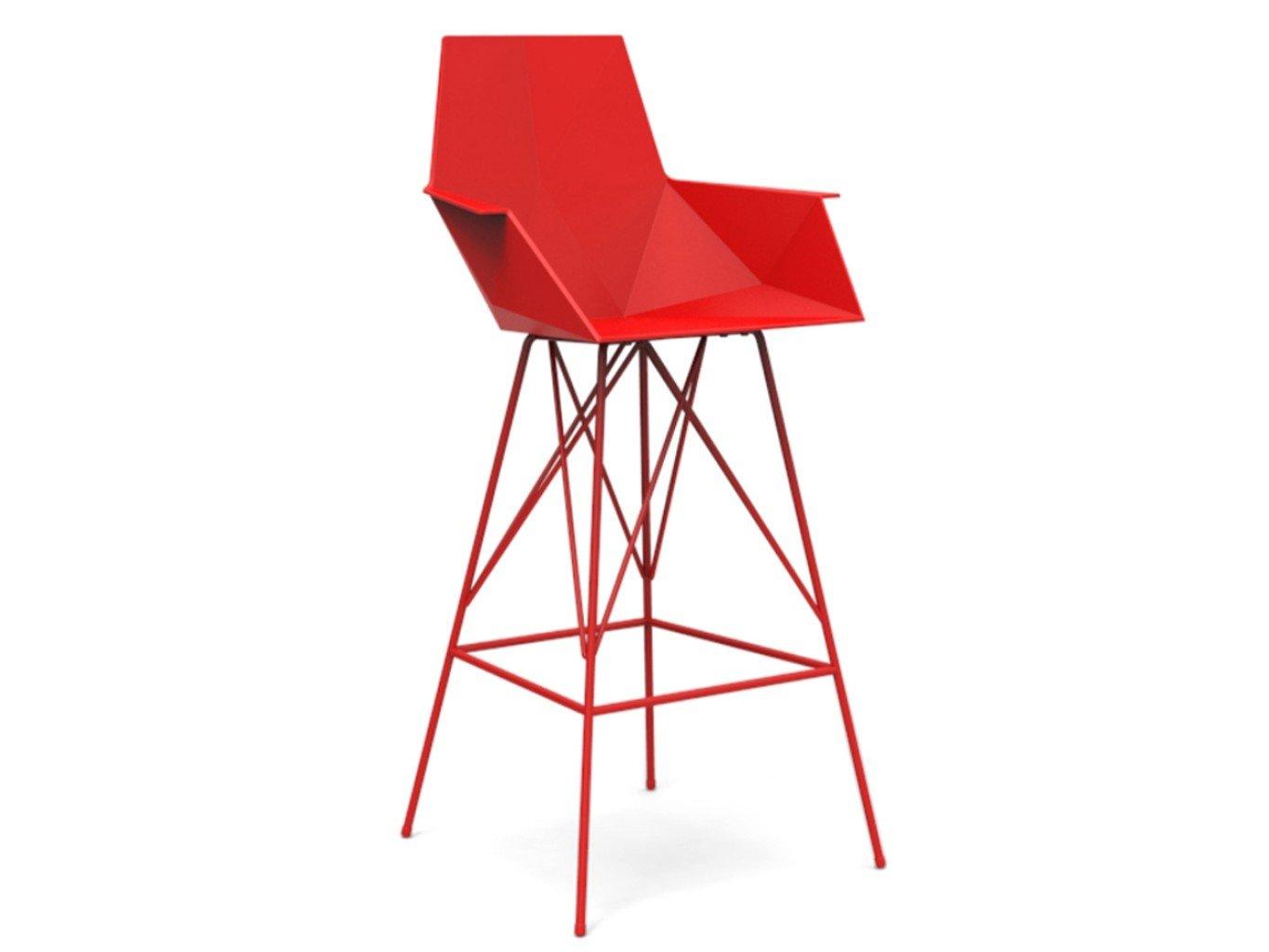 FAZ Polypropylene garden stool with armrests