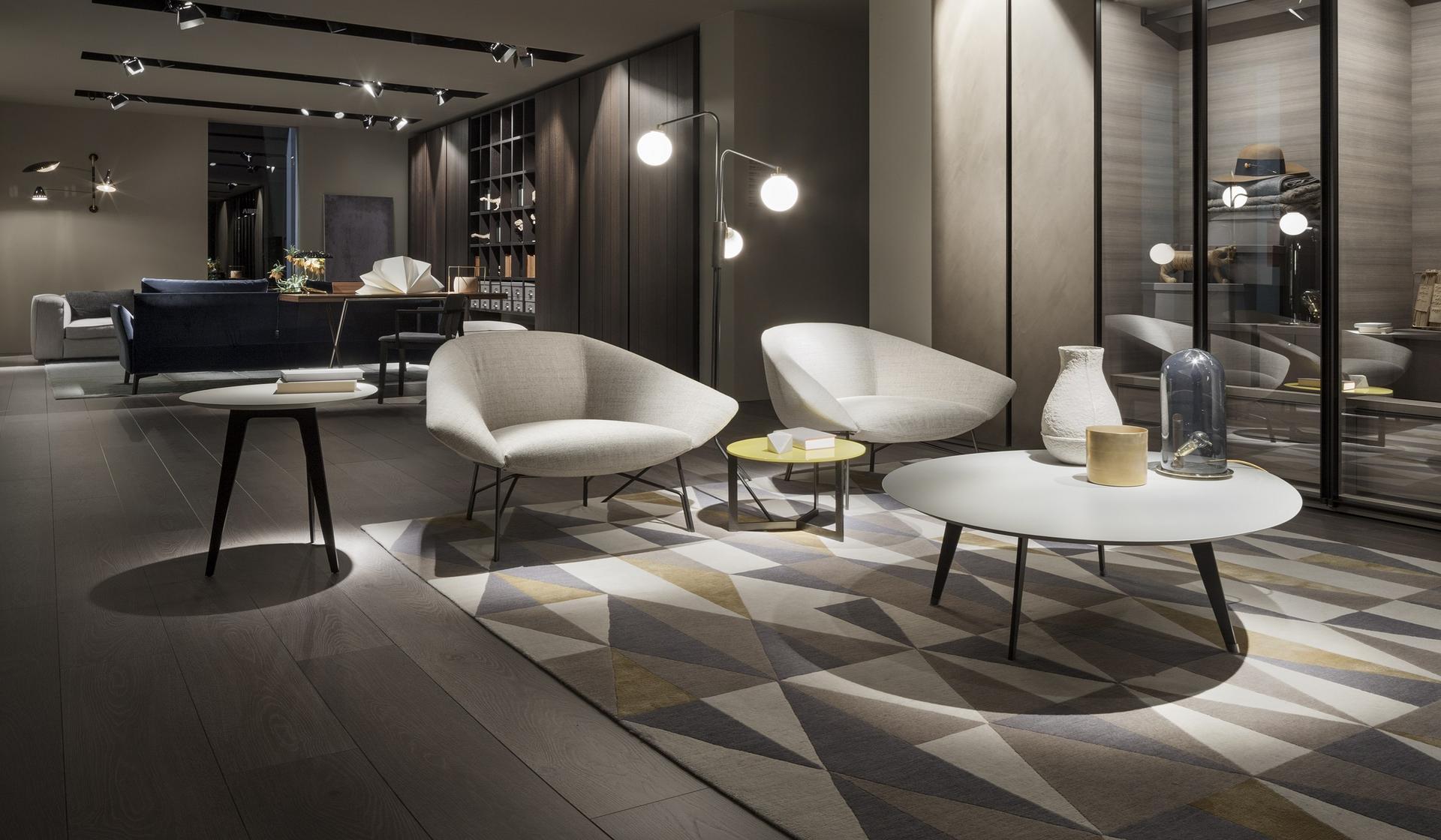 LENNOX Fabric armchair with armrests