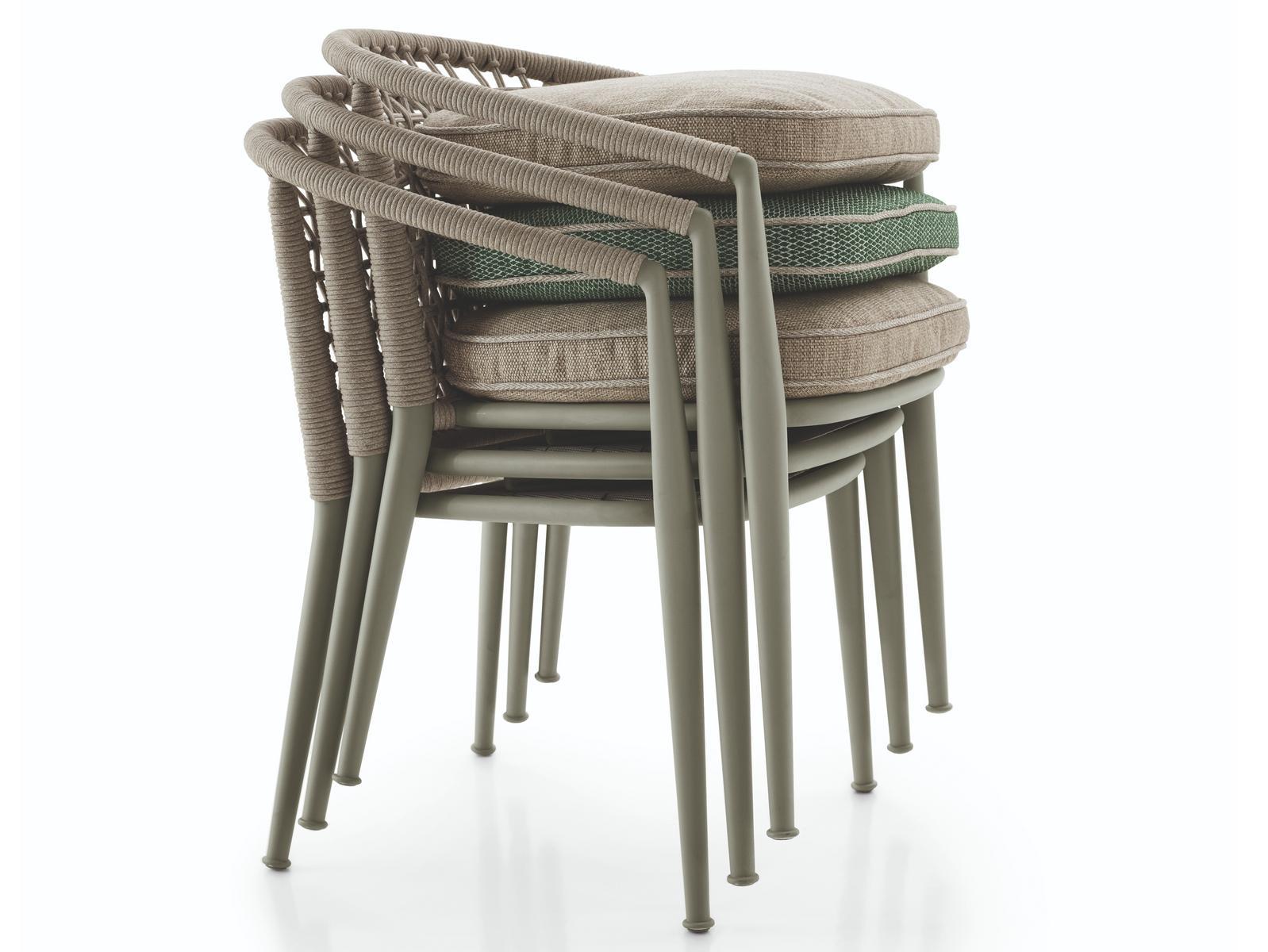 ERICA '19 Stackable garden chair with armrests