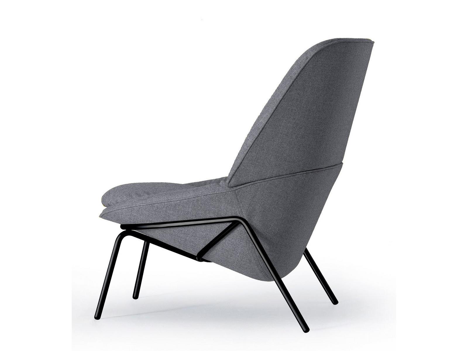 LADLE LOW Upholstered fabric armchair