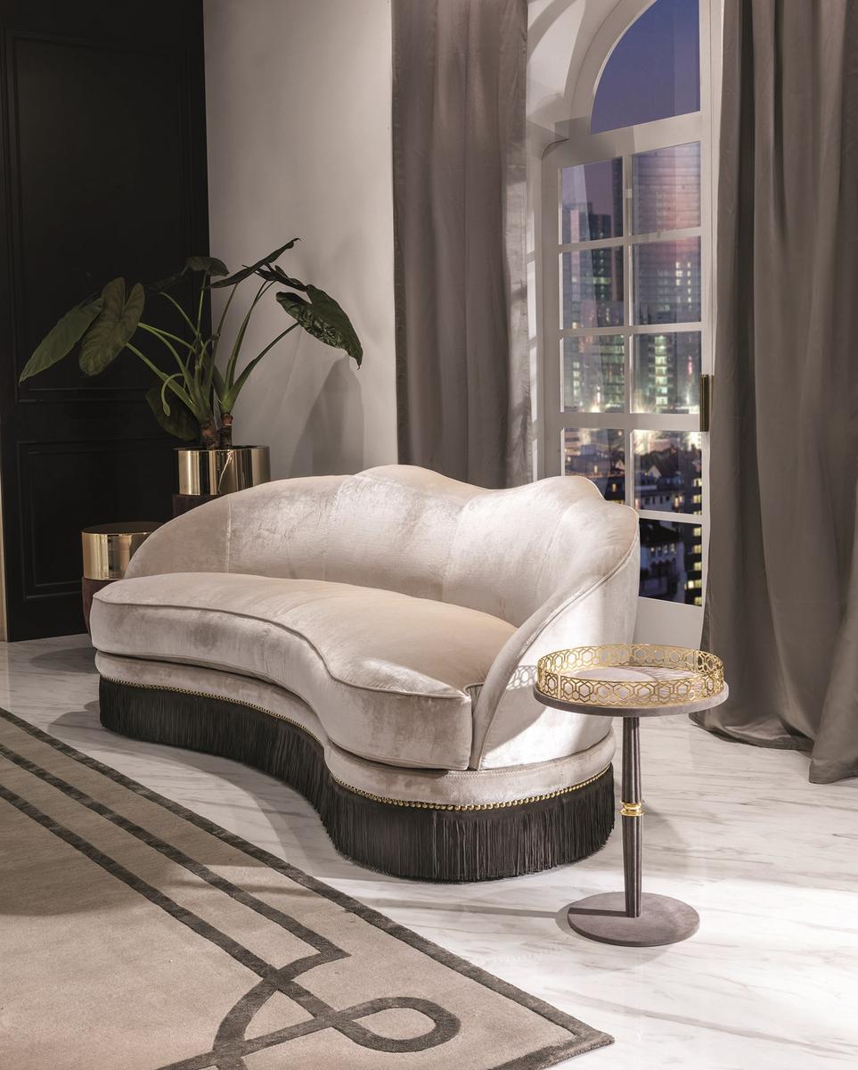 DAISY Curved leather sofa