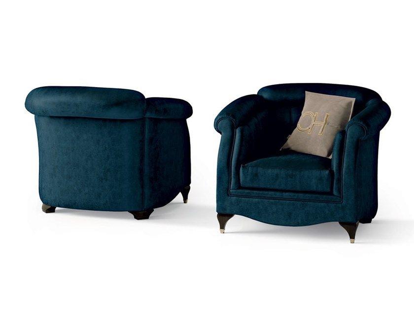 6637 Leather armchair with armrests