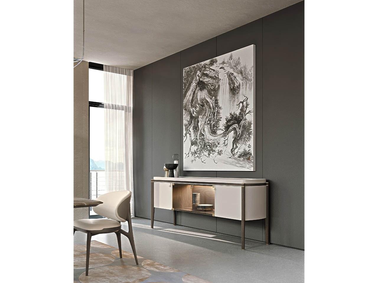 PINNACLE Wooden sideboard with integrated lighting