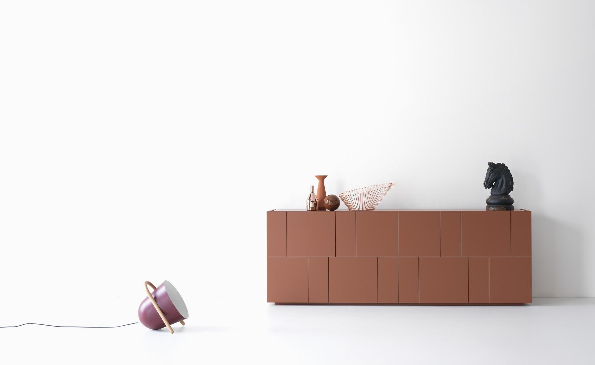 ORTELIA Lacquered sideboard with doors with drawers