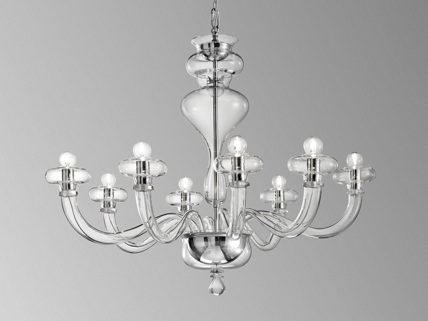 BOHEME L8 Classic style LED direct light blown glass chandelier