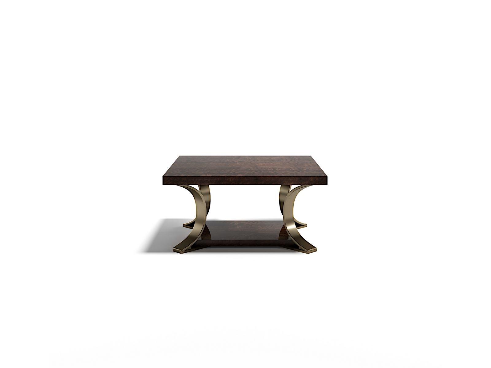 MUST SERVICE Square wooden coffee table