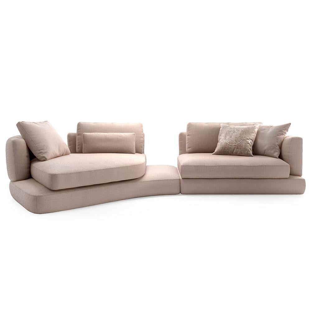 ARABESQUE Curved fabric sofa