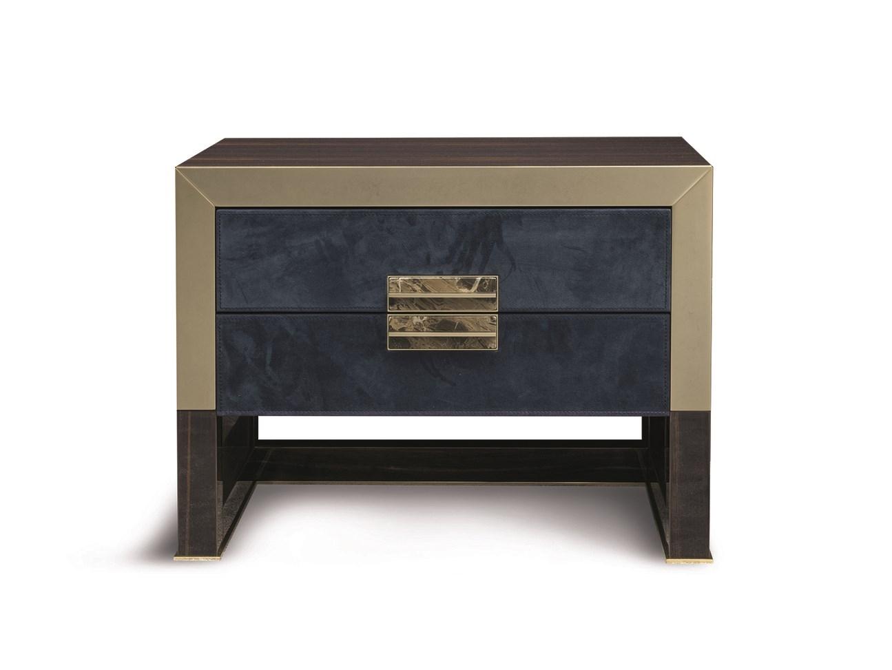 ORWELL Rectangular lacquered bedside table with drawers