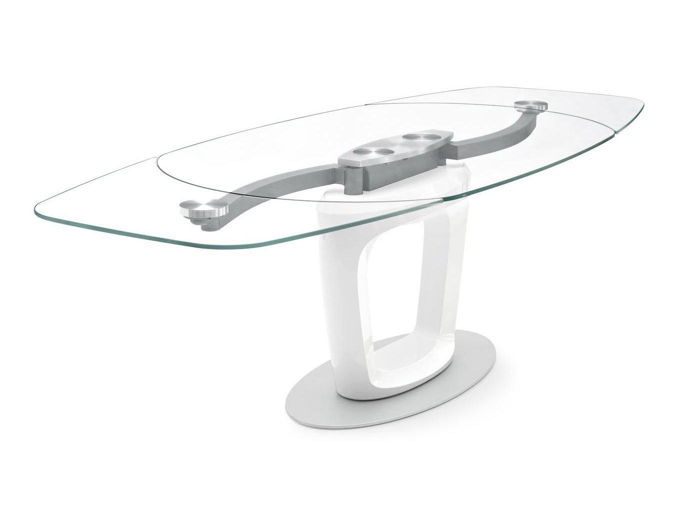 ORBITAL Extending glass table