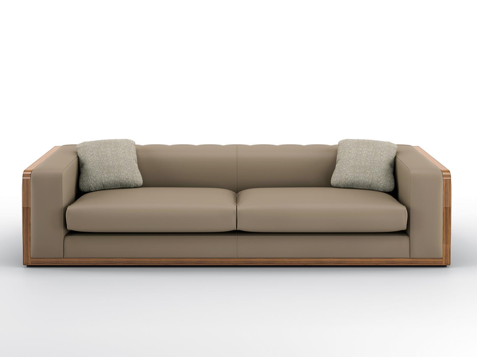 VERTIGO 4 seater leather sofa