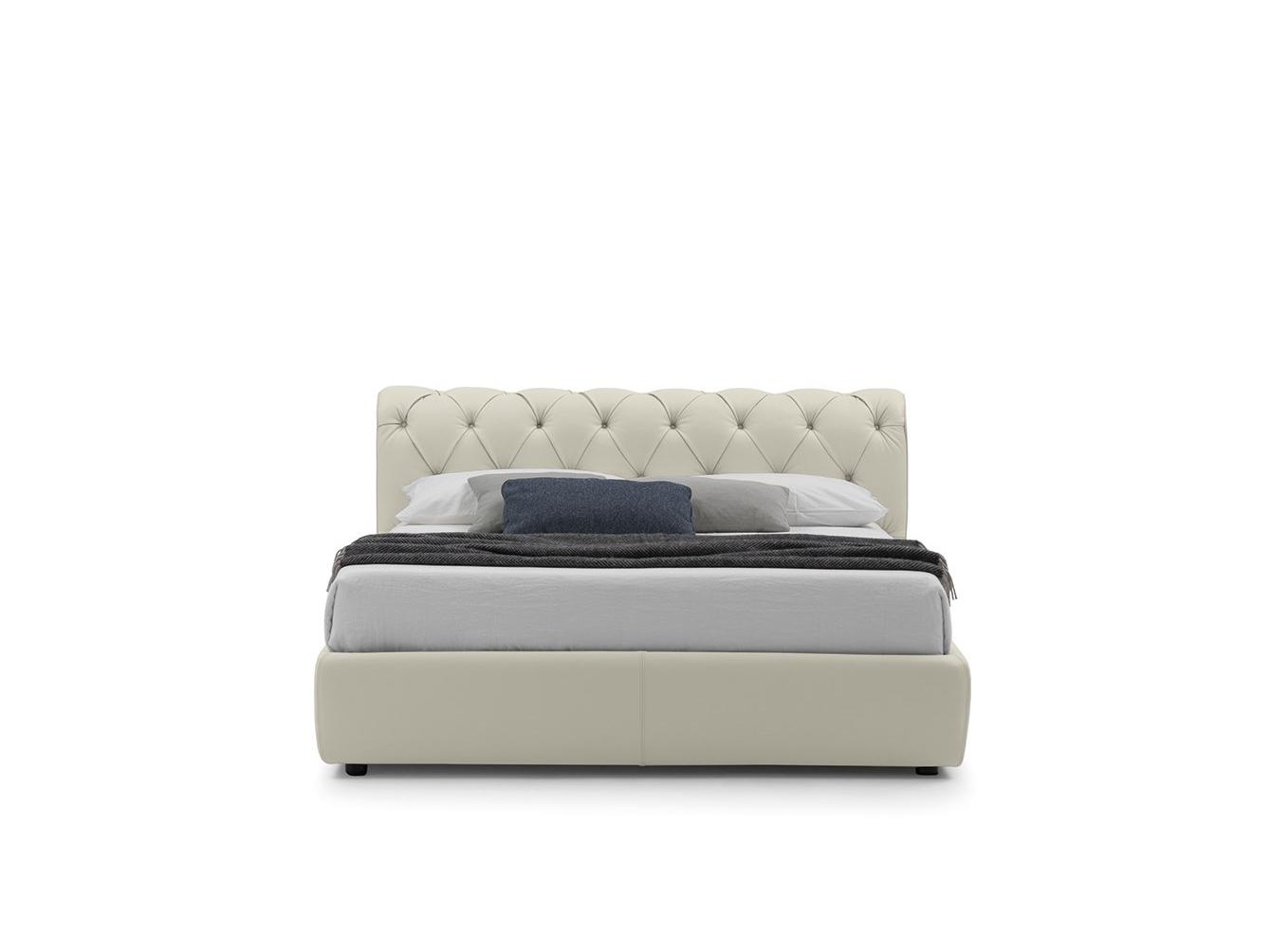 EXIGE Double bed with tufted headboard