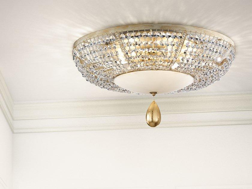 NOBLESSE PL6 Metal ceiling lamp with crystals