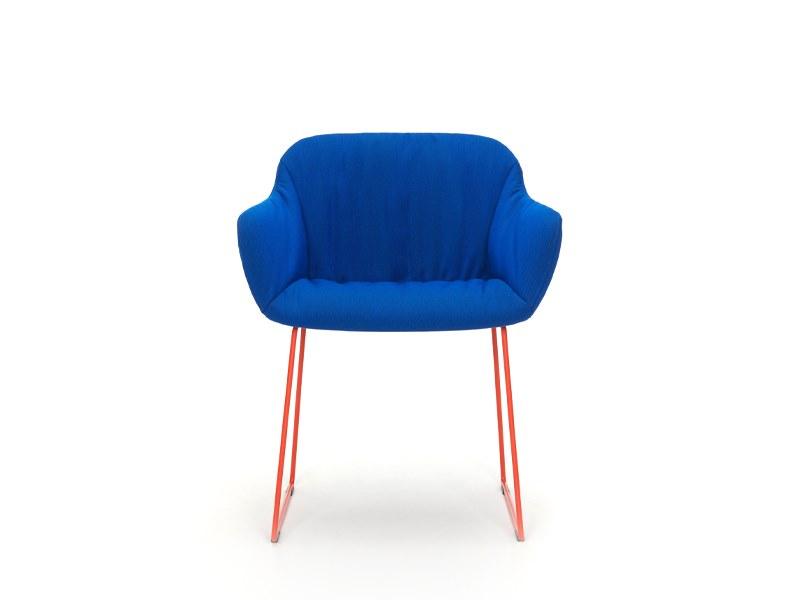 BABILA XL 2743R Fabric easy chair with removable cover with armrests