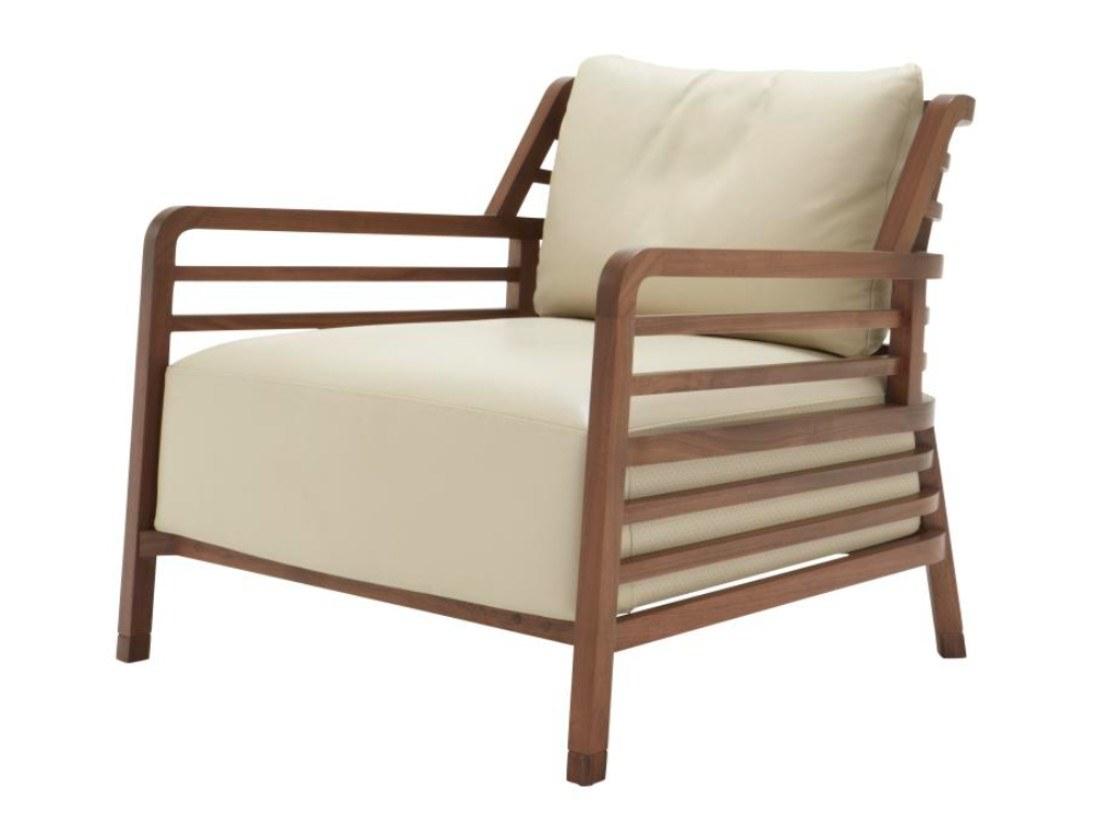 FLAX Leather armchair with armrests