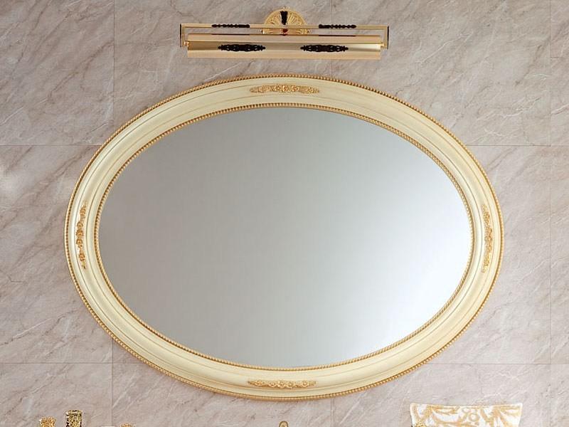 13679 Oval wall-mounted framed mirror