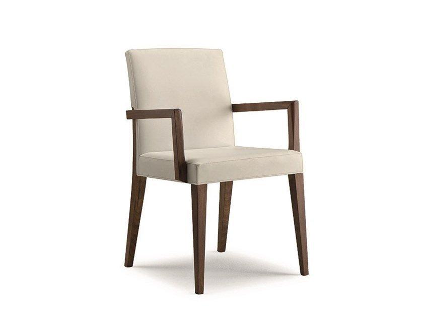 EDDIE Fabric chair with armrests