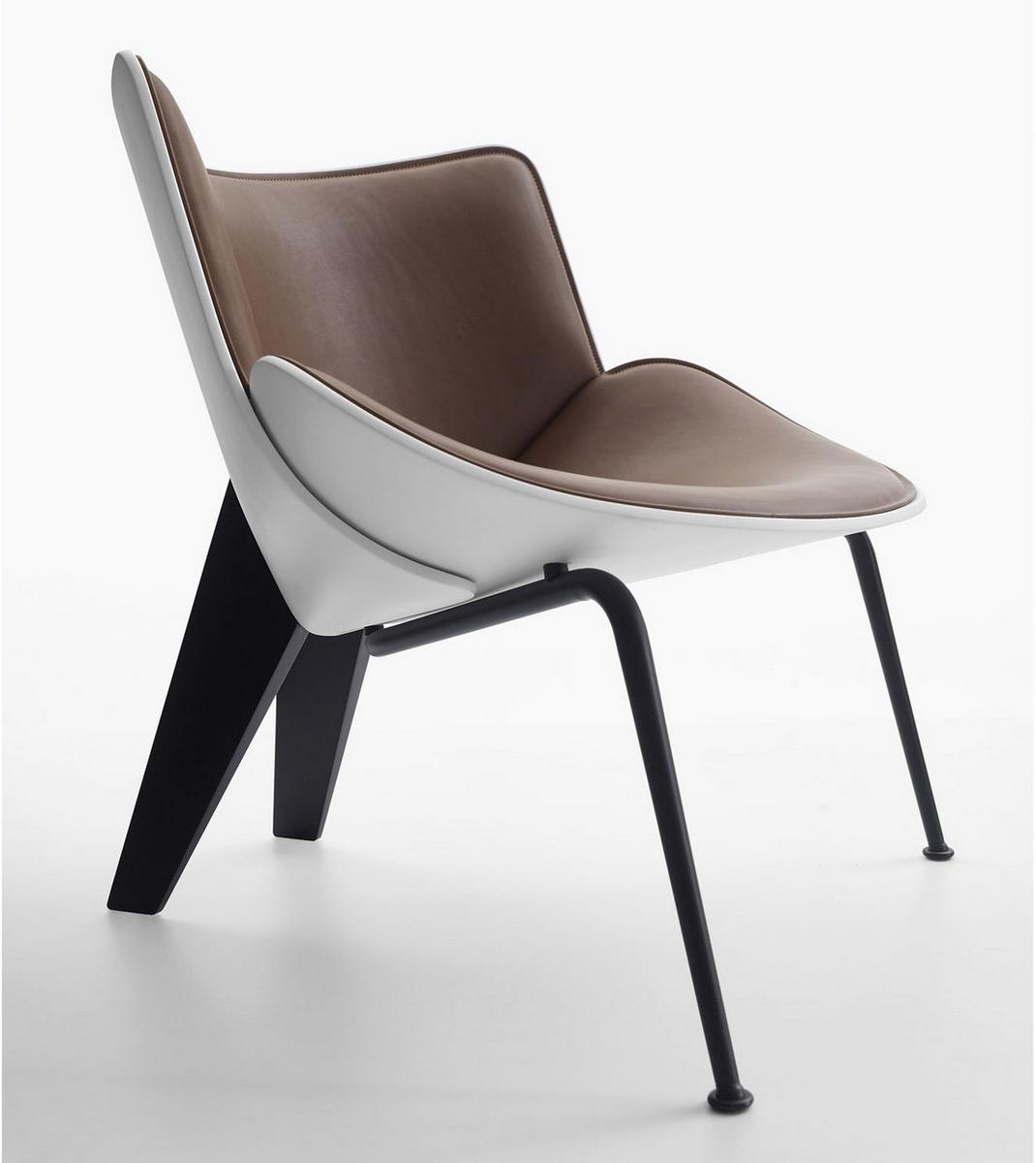 DO-MARU Contemporary style upholstered leather easy chair