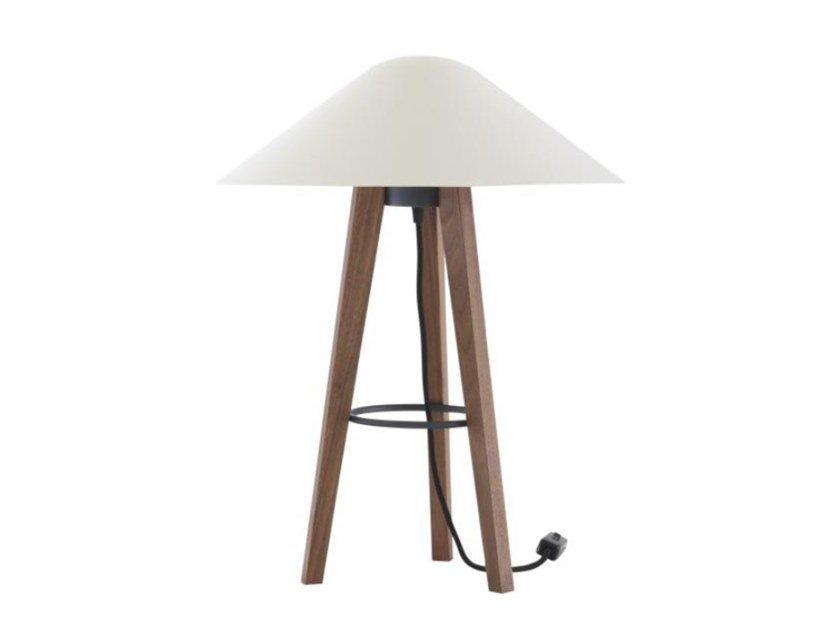 MELUSINE LED steel and wood table lamp