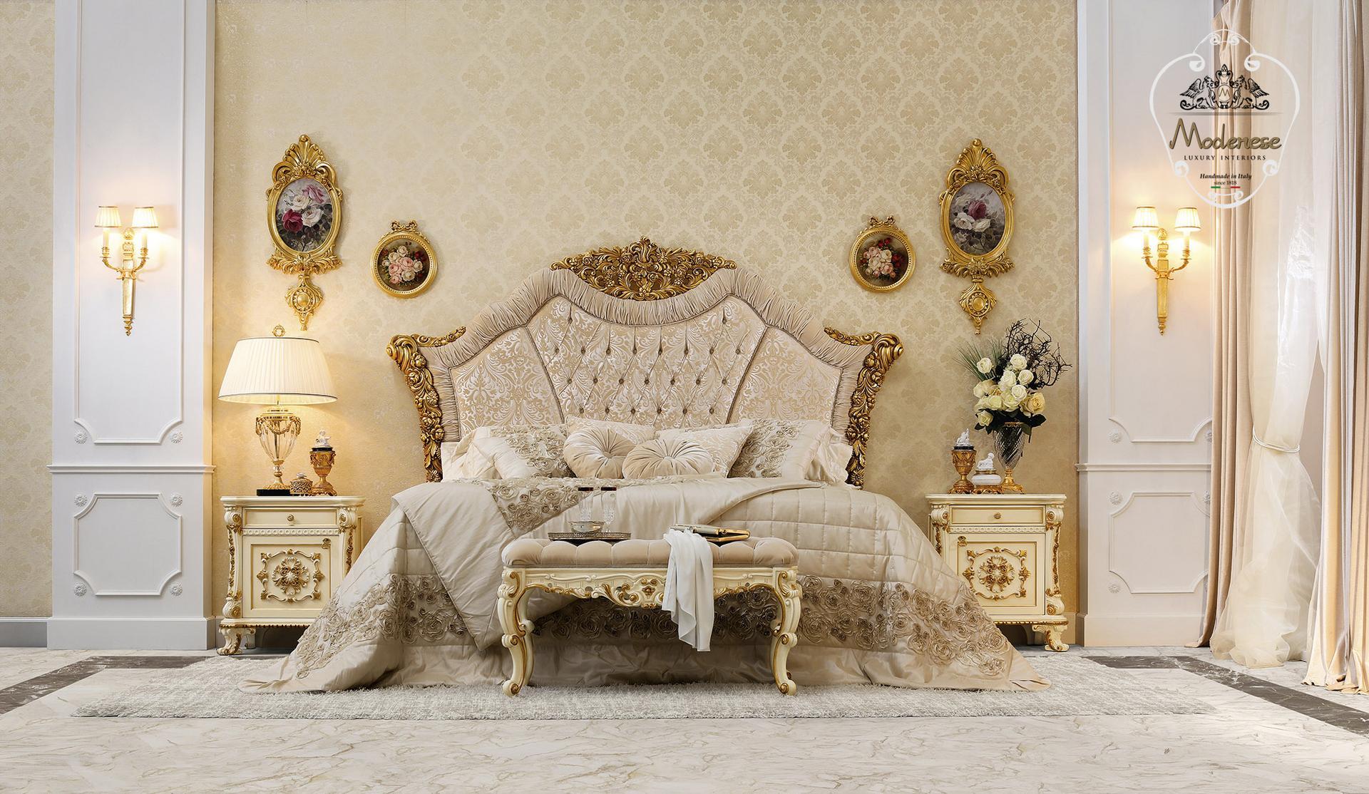 14534 Upholstered fabric bench