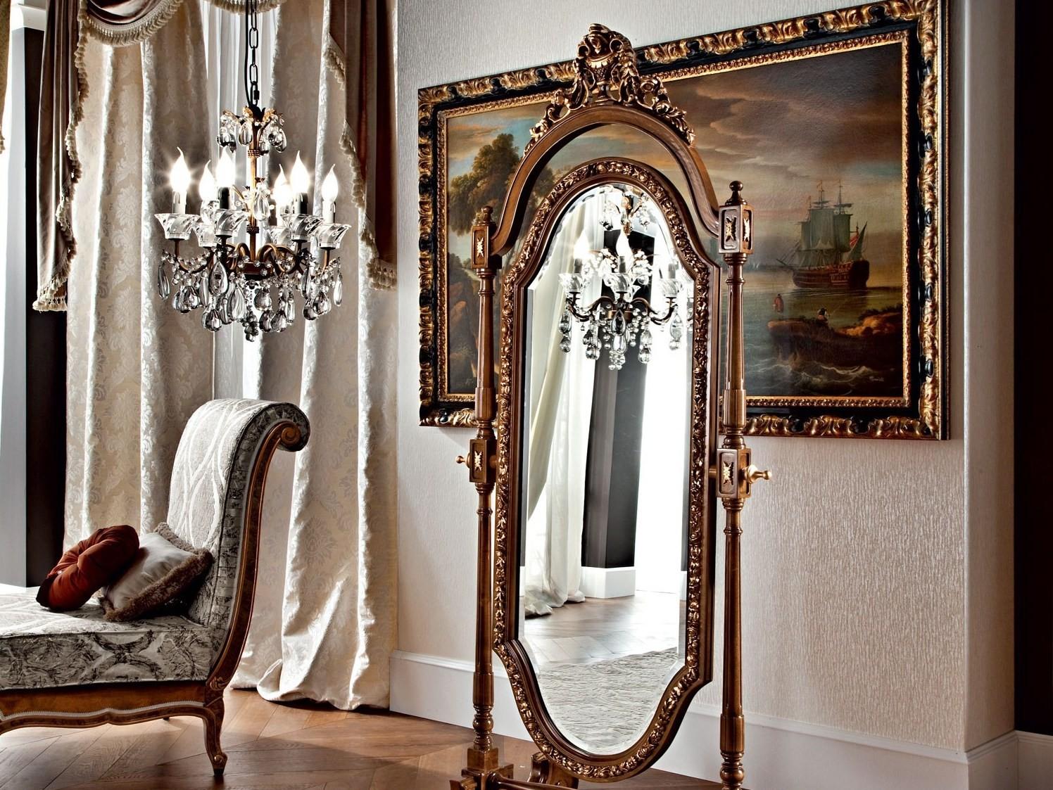 12652 Tilting freestanding framed mirror
