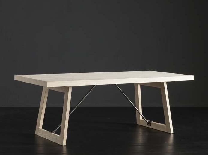 NIZZA + FLAT/ TIRANTI Rectangular wooden dining table