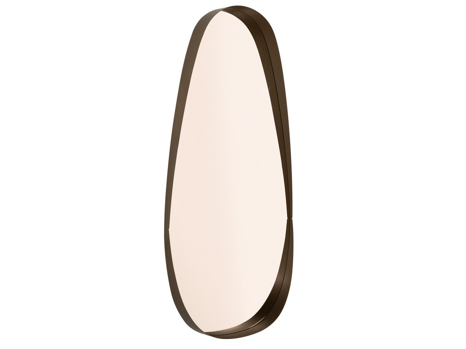 VOGUE Oval wall mirror with painted steel frame