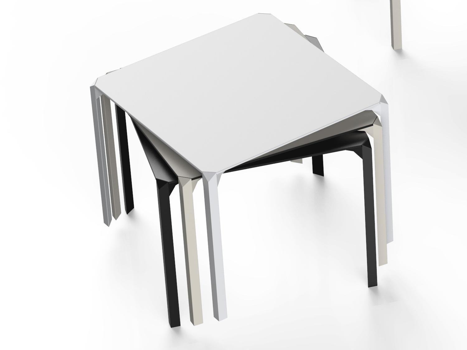 QUARTZ Square polyamide garden table