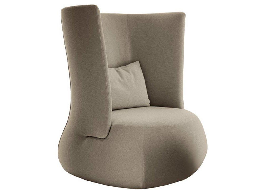 FAT SOFA High-back upholstered fabric armchair