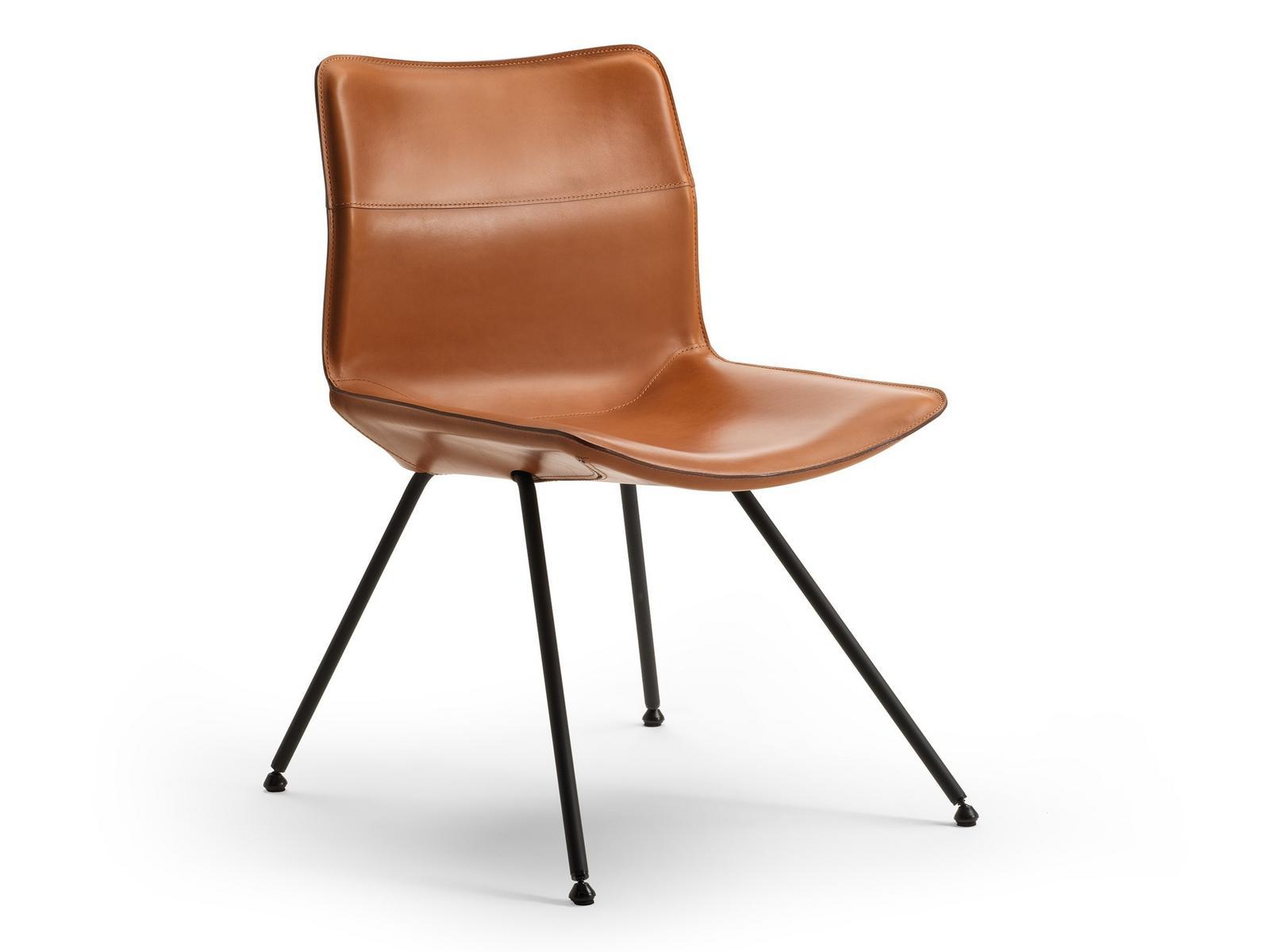 DAN 2059 Upholstered tanned leather chair