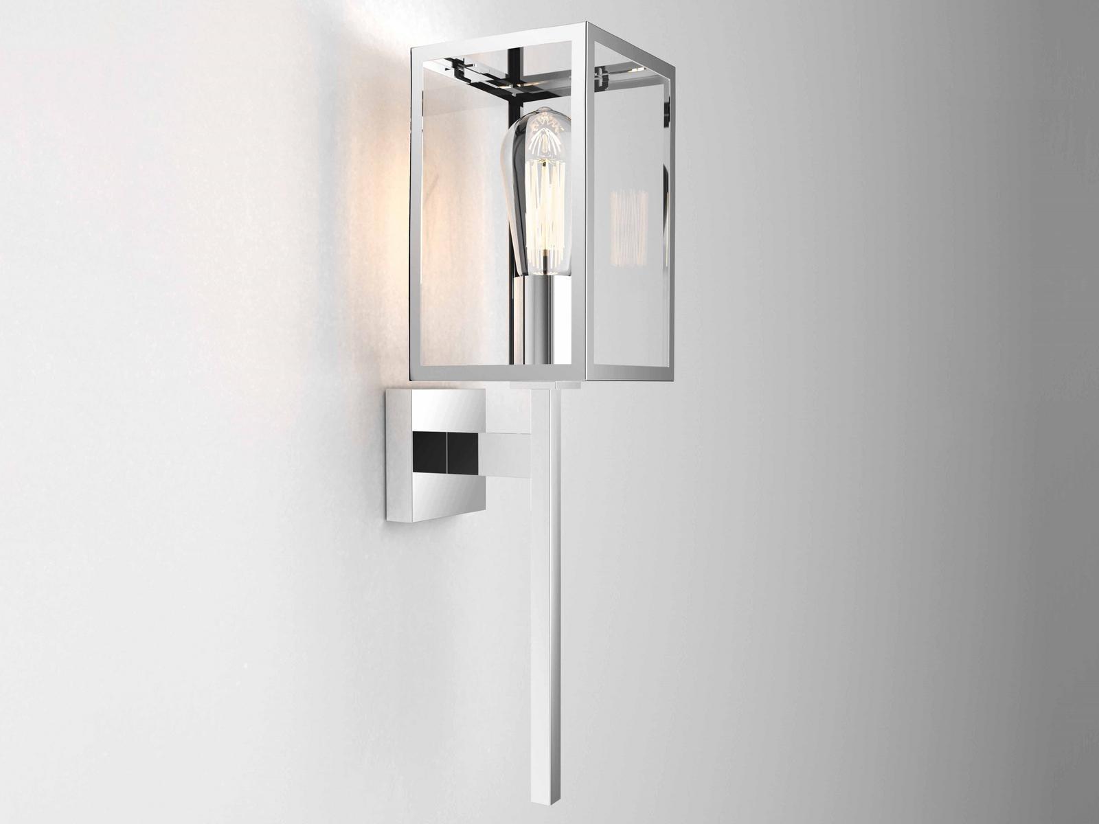 COACH 130 Glass and steel outdoor wall lamp