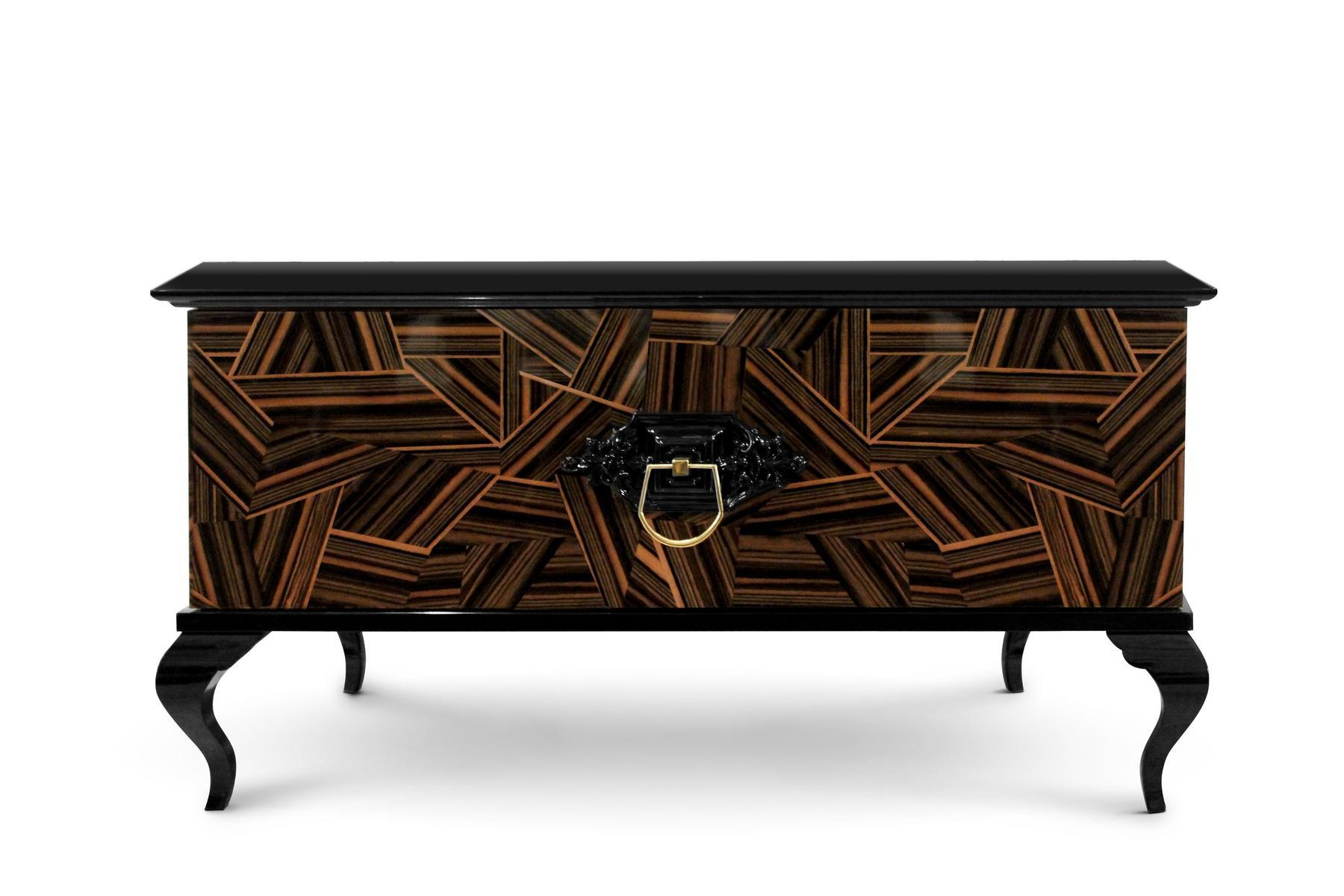 GUGGENHEIM Rectangular mahogany bedside table with drawers