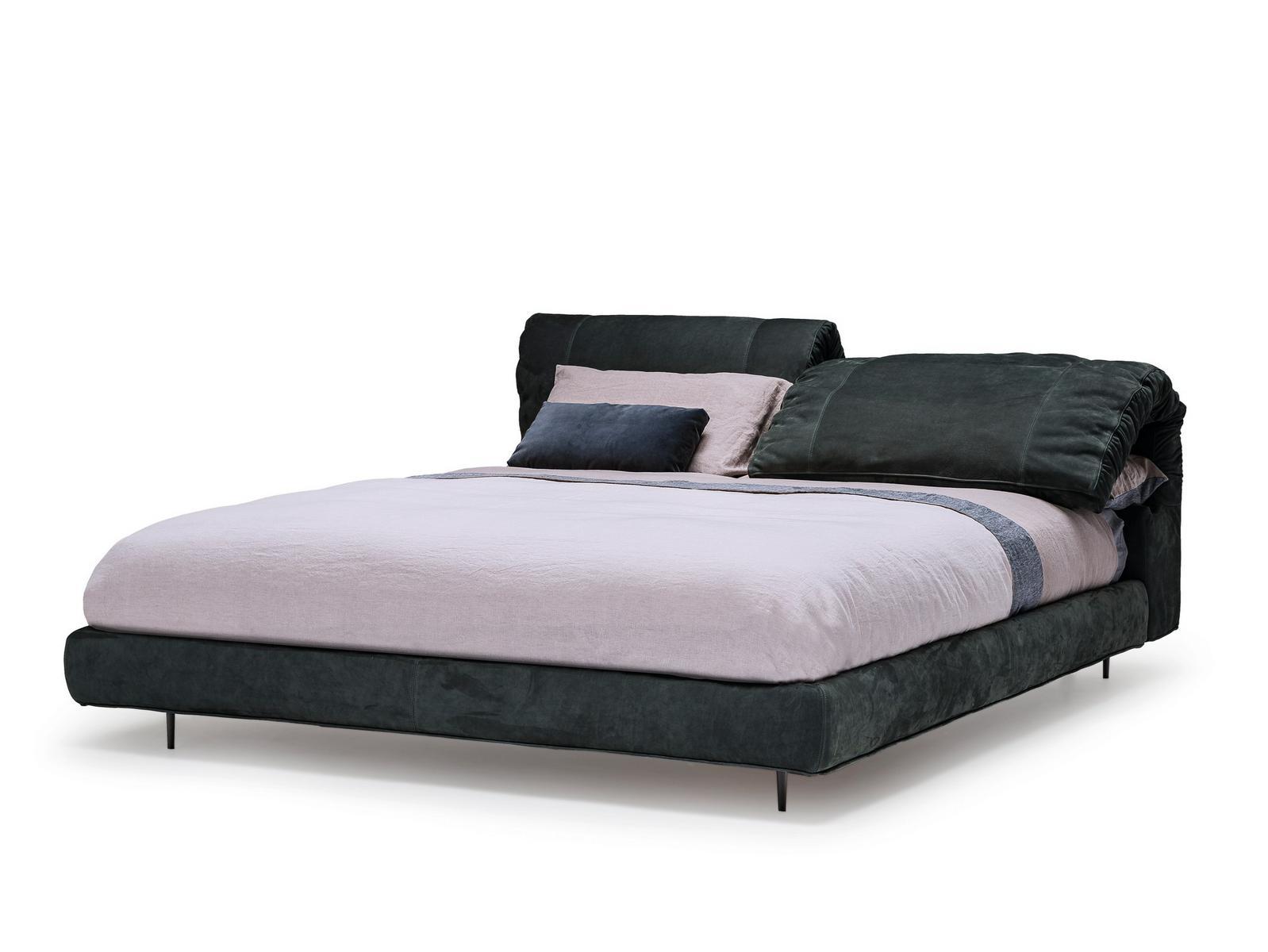 CRAZY DREAM Fabric double bed with upholstered headboard